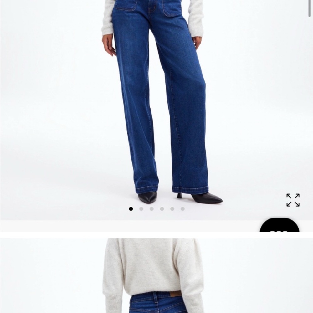 Madewell Classic Blue Jeans Emmett Wide Leg Retro